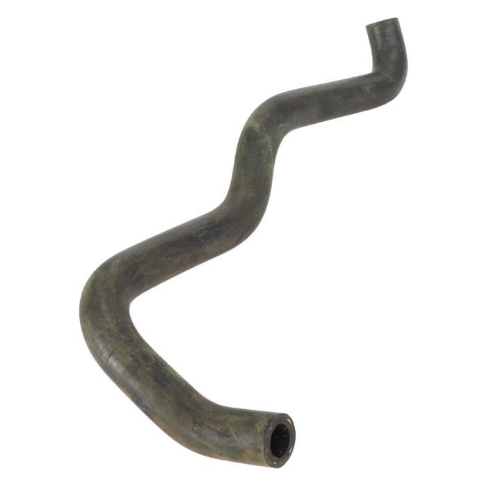 A black, curved rubber hose with multiple bends, set against a white background, designed specifically for Massey Ferguson models 4260 tractor parts. This product is known as the Massey Ferguson - Hose - 4222536M1 from AGCO.