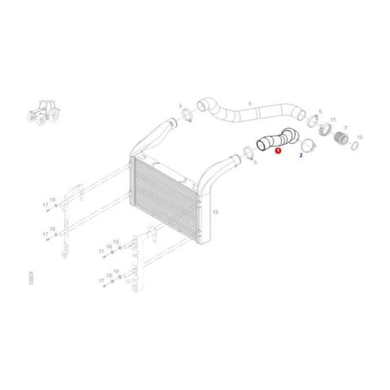 Fendt Hose - 737200192013 | OEM | Fendt parts | Radiator Hoses-Fendt-