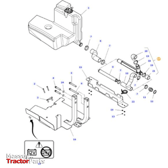 Massey Ferguson Hose Assembly - 4383589M92 | OEM | Massey Ferguson parts | Fuel Delivery Parts-Massey Ferguson-Engine & Filters,Engine Parts,Farming Parts,Filler Caps,Fluid & Fuel Delivery & Storage,Fuel Delivery Parts,Fuel Tank,Fuel Tanks,Tractor Parts,Water Extractors,Workshop & Merchandising,Workshop Consumables