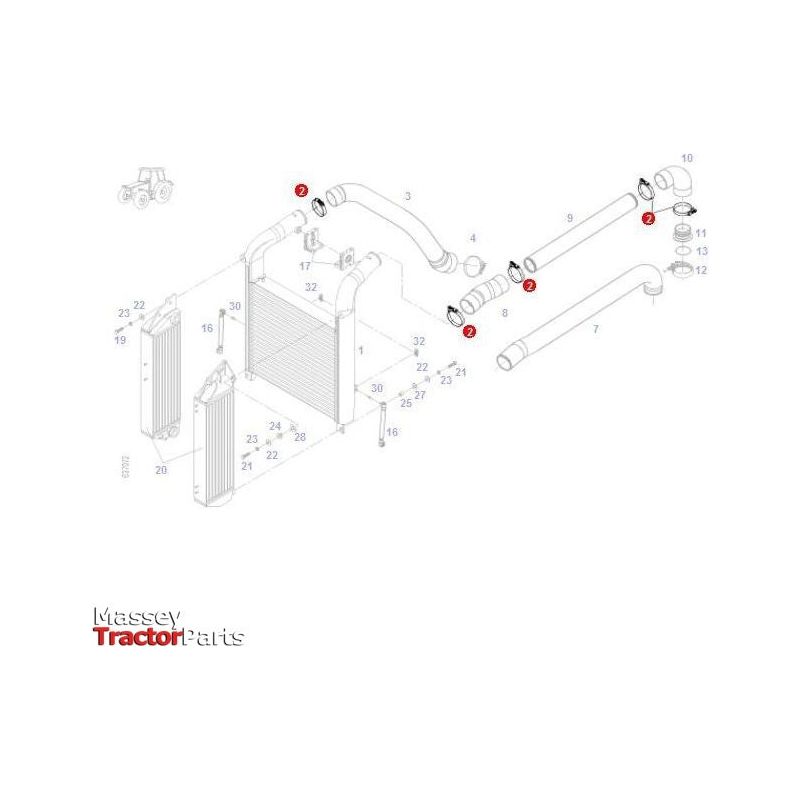 Fendt Hose Clip - X458654200000 | OEM | Fendt parts | Hose Clips-Fendt-Farming Parts,Hardware,Hose Clips,Towing & Fasteners,Tractor Parts,Workshop,Workshop Equipment