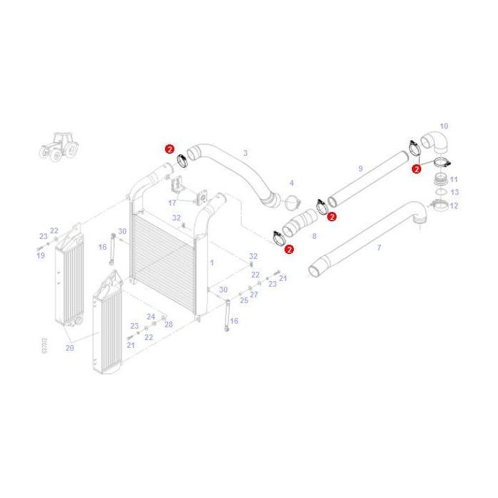 Hose Clip - X458654200000 - Massey Tractor Parts