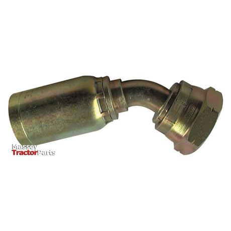 The Sparex Hose Insert 1/2'' (Product Code: S.2342208) is a metal hydraulic hose fitting featuring an angled elbow design and threaded ends, compatible with the 15L Series hoses.