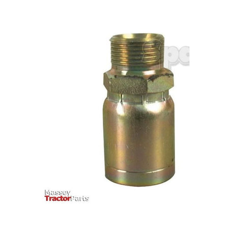 Sparex Hose Insert 3/8" x - S.2110606, a bronze-colored metal fitting with a threaded top, suitable for a 3/8 inch hose, displayed against a white background.