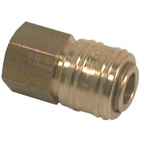 The Hose Coupling 3/8'' from Sparex (Part No. S.31806) is a brass-colored fitting featuring a threaded 3/8" cylindrical end and a smooth, hexagonal body, making it ideal for hose coupling applications.