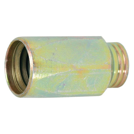 The Hydraulic 2-Piece Re-usable Coupling Ferrule 1/4'' 2-wire non-skive, also known as Sparex Part No.S.11911 by Sparex, is a metal hydraulic hose coupling connector with a threaded interior and a smooth, cylindrical exterior tailored for Hose I/D 1/4 applications. Featuring Non-Skive 2 Wire technology, this ferrule provides a secure and durable connection.