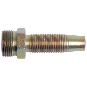 The Sparex Hydraulic 2-Piece Re-usable Coupling insert 1/2'' x M22 male (Sparex Part No. S.30235) is a metal hose barb designed for connecting flexible hoses to fixed setups, featuring a threaded M22 end and a tapered 1/2" Hose I/D end.