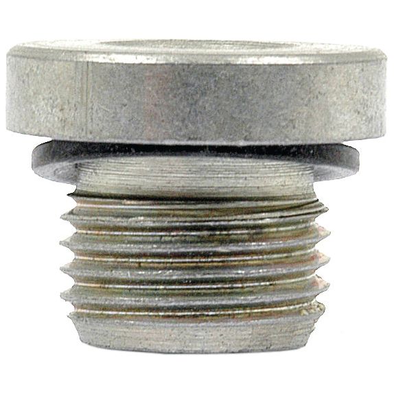 The Sparex Hydraulic Blanking Plug Adaptor M16 x 1.5 (Sparex Part No. S.34233) is a metallic, threaded plug with a flat top, designed for sealing or closing an opening in a pipe or container, ensuring a secure fit and reliable performance.