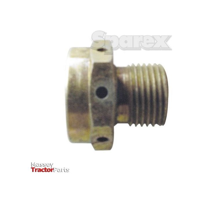 A Hydraulic Breather Plug Adaptor 3/8''BSP with threaded ends, labeled with the "Sparex" logo, serves as a 3/8 adapter against a white background. The product is known as Sparex Part No.S.2524.