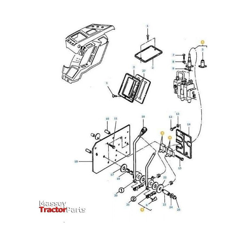 Massey Ferguson Hydraulic Cable - 3582422M3 | OEM | Massey Ferguson parts | Hydraulic Valves-Massey Ferguson-Cables,Farming Parts,Hydraulic Valves,Hydraulics,Spares & Components,Tractor Parts
