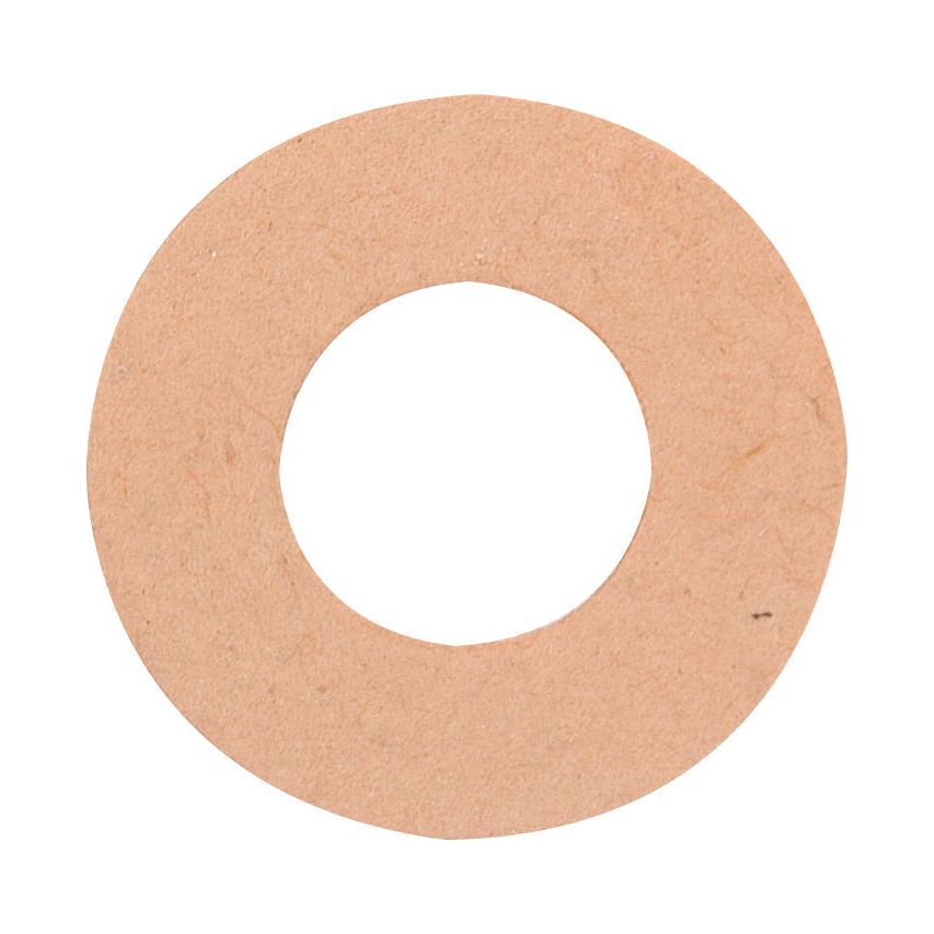 A flat, circular piece of brown gelatine fibre board with a large hole in the center, resembling a washer, known as the Hydraulic Cylinder Gasket (Sparex Part No. S.42213) by Sparex.