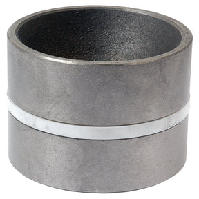 The Sparex Hydraulic Cylinder Piston, with part number S.42221, features a distinctive white stripe around its middle and is reminiscent of cylindrical metal bushings found in Massey Ferguson machinery.