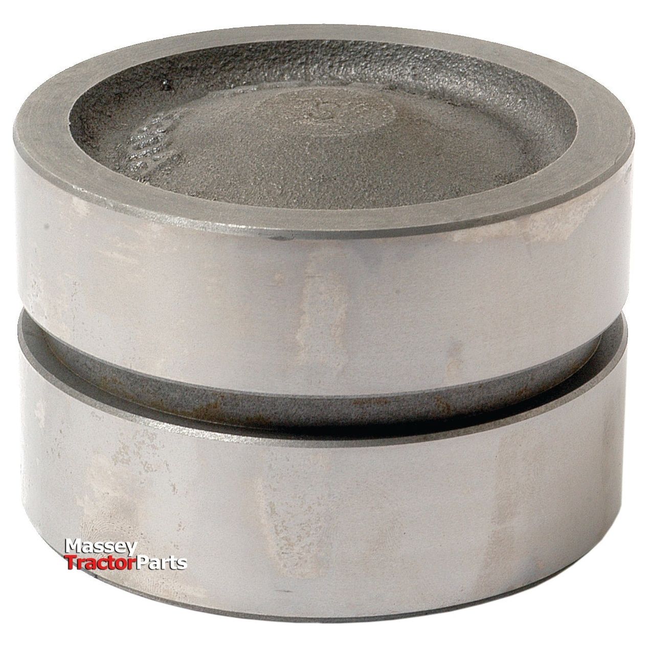 A cylindrical hydraulic cylinder piston with a flat top, a narrow midline groove, and the text "Massey Tractor Parts" in the bottom left corner, designed for use in Case IH hydraulic lift systems. This part is known as Hydraulic Cylinder Piston, Sparex Part No.S.66194 by the brand Sparex.