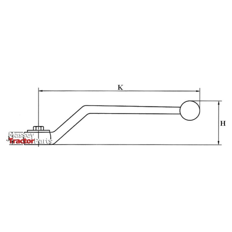 Hydraulic Diverter Ball Valve Handle
 - S.8118 - Massey Tractor Parts