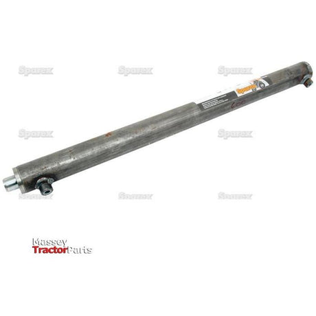 A Hydraulic Double Acting Cylinder Without Ends, measuring 25 x 40 x 600mm and labeled "Sparex Part No.S.59210," is shown against a plain white background with the words "Spares" and "Massey Tractor Parts." This cylindrical metal tractor part from Sparex is ideal for various applications.