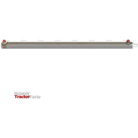 A long, cylindrical metal tube, identified as a "Hydraulic Double Acting Cylinder Without Ends, 25 x 40 x 900mm | Sparex Part No.S.59213," is displayed on a white background. The image features the logo "Massey Tractor Parts" in the bottom left corner.