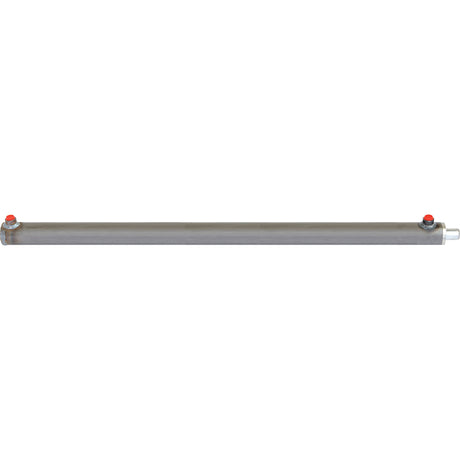 The image showcases a metal cylindrical tube identified as a Hydraulic Double Acting Cylinder Without Ends, 25 x 40 x 900mm (Sparex Part No. S.59213). It features two small red buttons or caps on either end and is horizontally oriented on a white background. This component is typical of hydraulic systems and comes from the Sparex range.