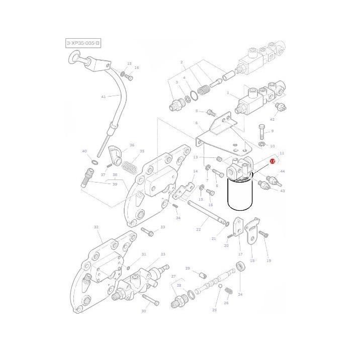 Hydraulic Filter - 3595175M1 - Massey Tractor Parts