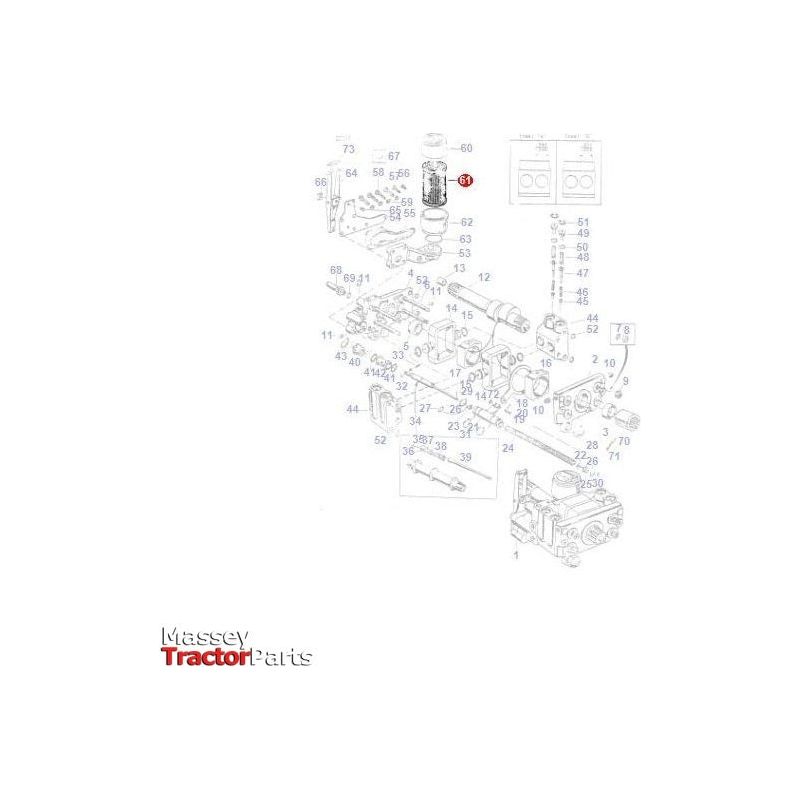 Massey Ferguson Hydraulic Filter - 521451M1 | OEM | Massey Ferguson parts | Hydraulic & Transmission Oil-Massey Ferguson-Engine & Filters,Farming Parts,Filters,Hydraulic & Transmission Oil,Tractor Parts