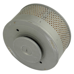 The Sparex Hydraulic Filter - Element - HF35309 (Sparex Part No. S.34497) is a cylindrical metal air filter featuring a perforated outer surface and a central circular opening, designed to meet the high standards of Fleetguard.