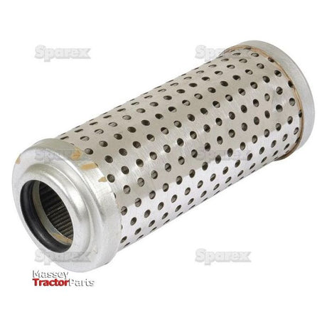 A perforated cylindrical metal filter with capped ends, branded "Sparex." The Sparex Hydraulic Filter - Element, Part No. S.40881, features small round holes throughout its body.