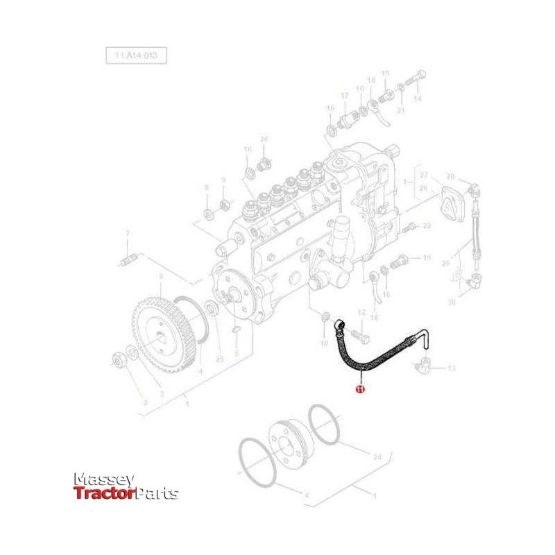 Massey Ferguson Hydraulic Hose - V836346890 | OEM | Massey Ferguson parts | Pump Assemblies-Massey Ferguson-Farming Parts,Hydraulic Hose & Accessories,Hydraulics,Tractor Parts