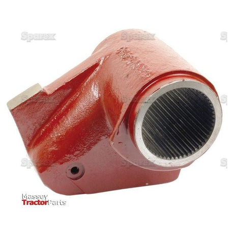 A red, metal hydraulic lift arm featuring a cylindrical opening and gear-like interior ridges, labeled "Sparex" in the lower-left corner, meeting all Sparex product specifications (Part No. S.67289).