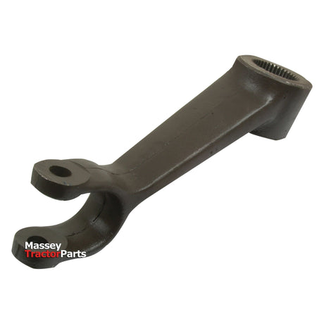 A black hydraulic lift arm with a curved end and an attachment hole, labeled "Hydraulic Lift Arm | Sparex Part No.S.42171" by Sparex for Massey Ferguson Tractor Parts.