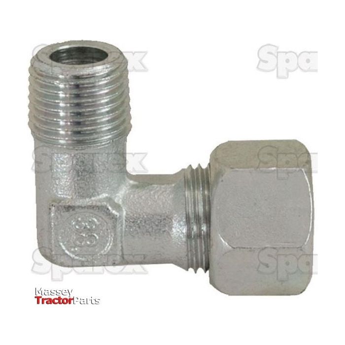 Hydraulic Metal Pipe Angled Stud Coupling G.E.V. 10L - M14 x 1.5 90 compact
 - S.34082 - Farming Parts