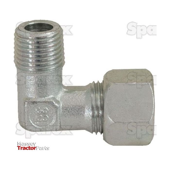 Hydraulic Metal Pipe Angled Stud Coupling G.E.V. 12L - 1/2''BSP 90 compact
 - S.56410 - Farming Parts
