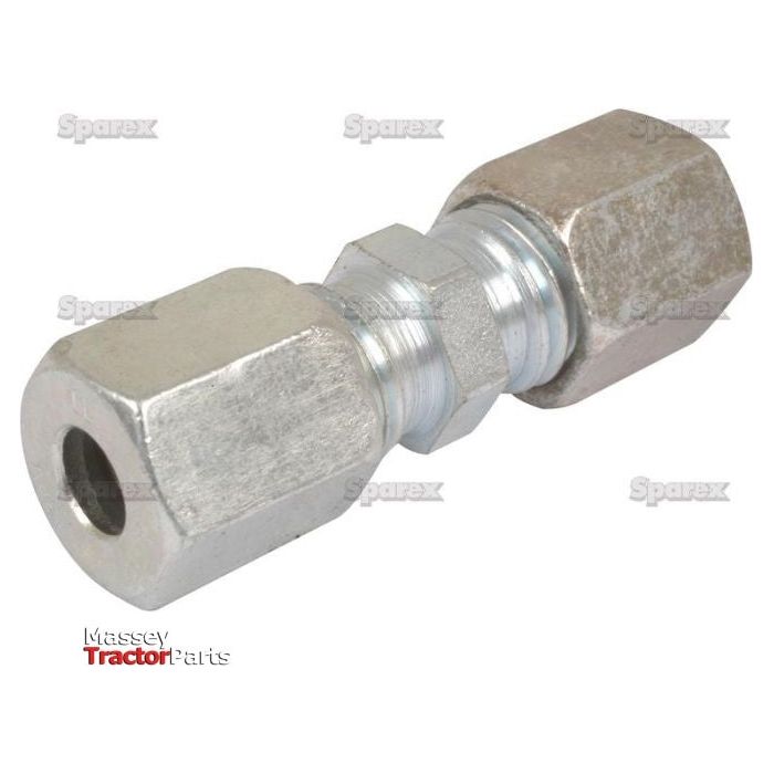 A hydraulic metal pipe straight coupling, specified as a 16S M24X1.5MM and known by Sparex Part No.S.34706, features hexagonal nuts on both ends and is marked with the "Sparex" logo in the background.