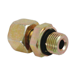 The Sparex Hydraulic Metal Pipe Stud Coupling M16X1.5 / 12L, Part No. S.34758, features a threaded male end and a hexagonal nut for tool adjustment.