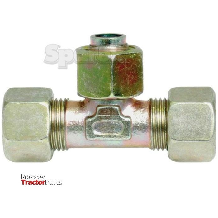 Hydraulic Metal Pipe Tee Stud Coupling E.T.V. 12L standpipe branch
 - S.34163 - Farming Parts
