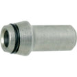 A hydraulic metal pipe weld-on stud coupling with a flared end and a black O-ring near the top, compatible with PARKER HANNIFIN SKA12X1.5CF (Sparex Part No. S.34228).