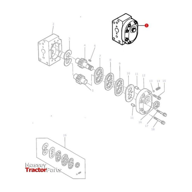 Hydraulic Pump - 3903882M1 | OEM |  parts | Hydraulic Pumps-Massey Ferguson-Farming Parts,Hydraulic Pumps,Hydraulic Pumps & Motors,Hydraulics,Tractor Parts
