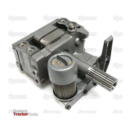 Hydraulic Pump by Sparex, part number S.44142, featuring a 21 spline design, labeled as Massey Tractor Parts and shown in a side profile view.
