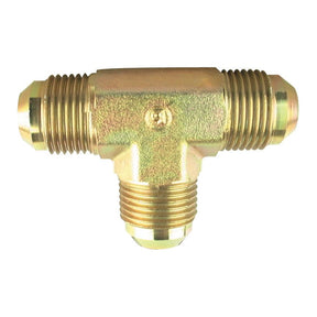A brass Hydraulic Tee Adaptor 7/8'' JIC male connectors on all three ends, perfect for Parker hose adaptors, from the brand Sparex (Part No.S.12034).
