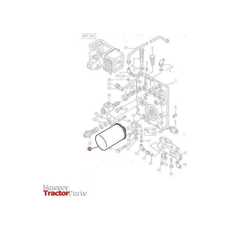 Massey Ferguson Hydraulic filter - 3386701M3 | OEM | Massey Ferguson parts | Hydraulic & Transmission Oil-Massey Ferguson-Engine & Filters,Farming Parts,Filters,Hydraulic & Transmission Oil,Tractor Parts