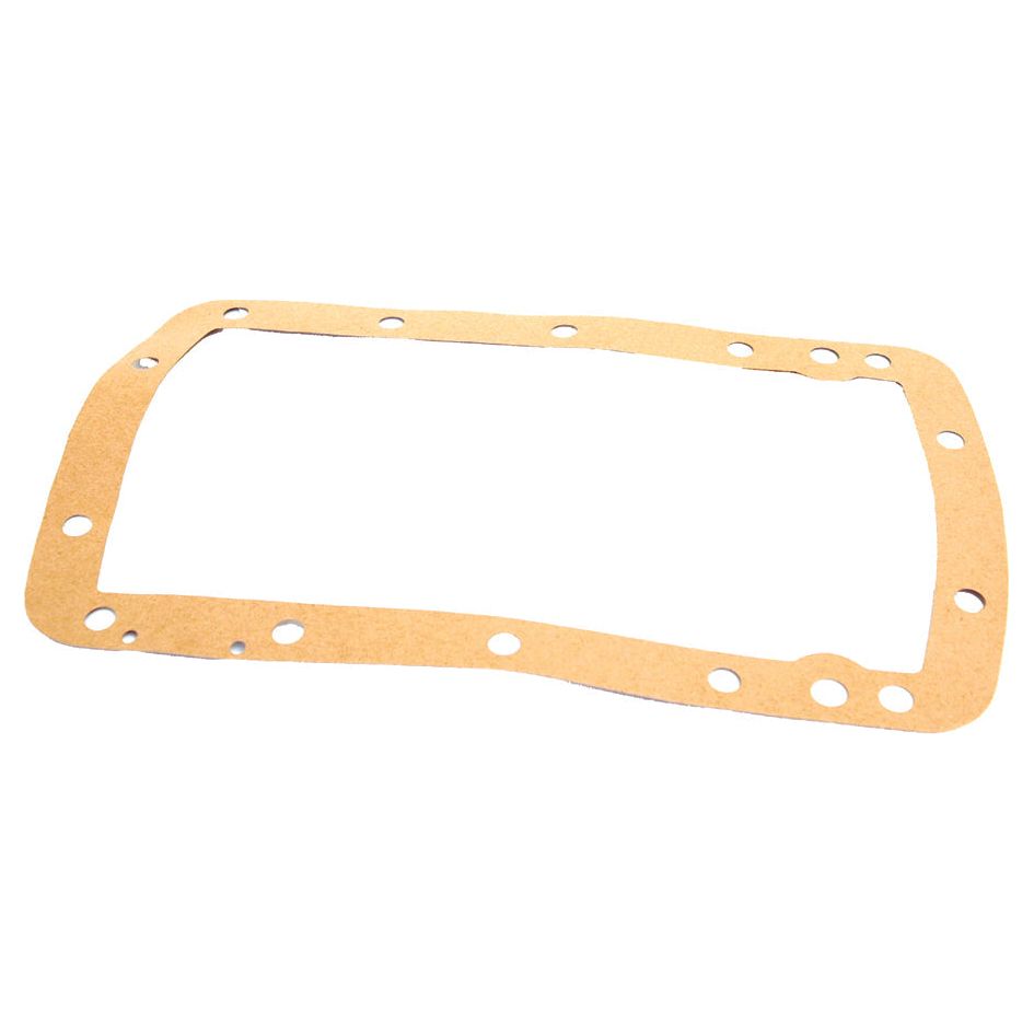 This is the Sparex Hydraulic Top Cover Gasket (Part No. S.42217). It is a rectangular gasket featuring multiple holes along the perimeter for secure installation and is made of a thin, brown material, making it ideal for use in Massey Ferguson hydraulic top cover applications.