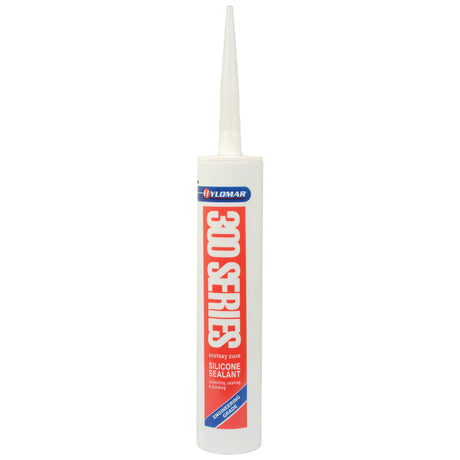 A black tube of Sparex General Purpose Silicone Sealant (300ml) with a pointed nozzle. Featuring red and blue labeling, this tough, durable, flexible seal is resistant to solvents, oil, and water.