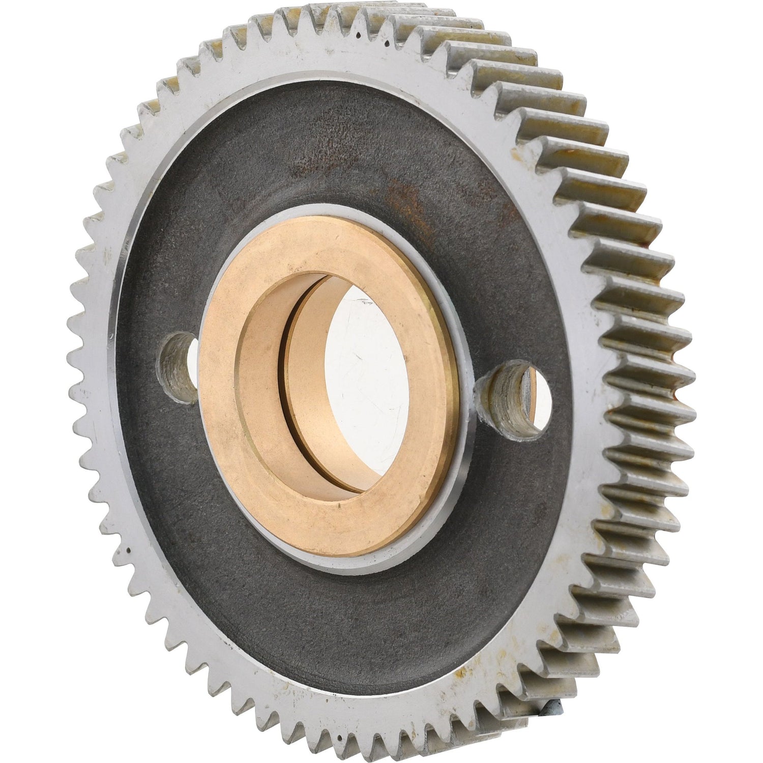 The Idler Gear - S.40526, known for its quality under the Sparex brand, features 63 teeth, a central brass bushing, and two side holes as listed in the Perkins build list.