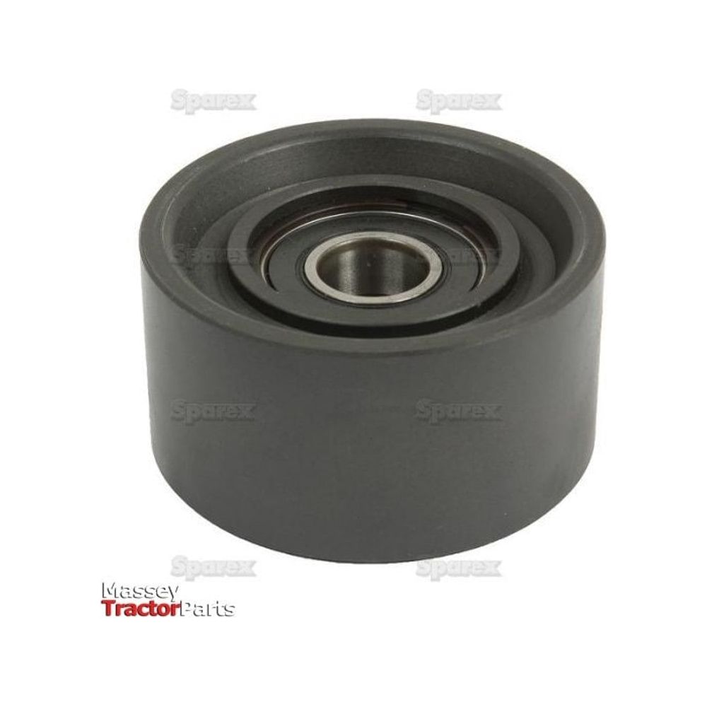 A Sparex Idler Pulley (Part No.S.56947) in black, featuring a cylindrical bearing with a central hole, designed for use in machinery or automotive applications. The partially visible "Sparex" logo in the lower left corner suggests its compatibility with Ford idler pulleys.