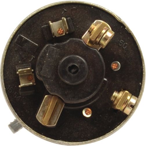 Close-up of the interior components of an electrical device, showcasing various connectors, a central rotating mechanism, and metal contacts, reminiscent of the Sparex Ignition Switch (Part No. S.62278).