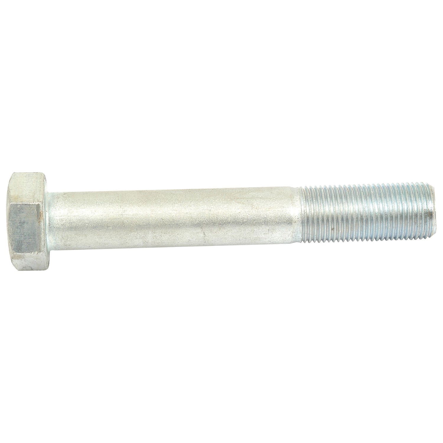 The Sparex Imperial Bolt, 3/4''x2 3/4'' UNF (ASME B18.2.1), Part No. S.51869, is a hexagonal-head metal bolt with a partially threaded shaft on the right side and a Zinc Plated finish for enhanced durability, boasting a tensile strength of 8.8.
