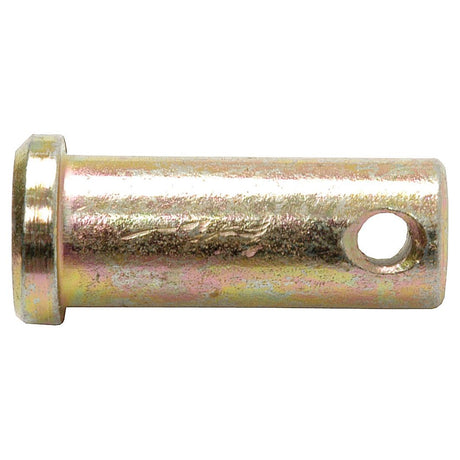 The Imperial Clevis Pin Ø1/2'' x 15/16'' (Sparex Part No. S.1790) by Sparex is a cylindrical metal pin with a hole near one end and a flanged head on the opposite end.