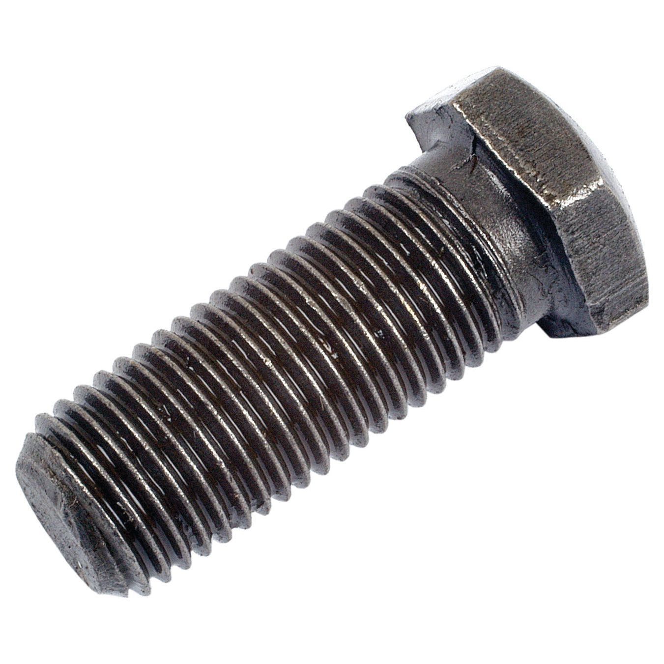 A close-up image of a metallic hex bolt, resembling an Imperial Clutch Finger Screw for Massey Ferguson tractors from Sparex, size 3/8'' UNF with visible threads and a hexagonal head (Sparex Part No. S.40699).
