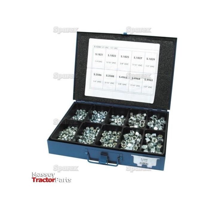 Imperial Hexagon Nut, Size: 1/4 - 1/2'' UNC (Din 934/985) Tensile strength: 8.8 - S.12344 - Farming Parts