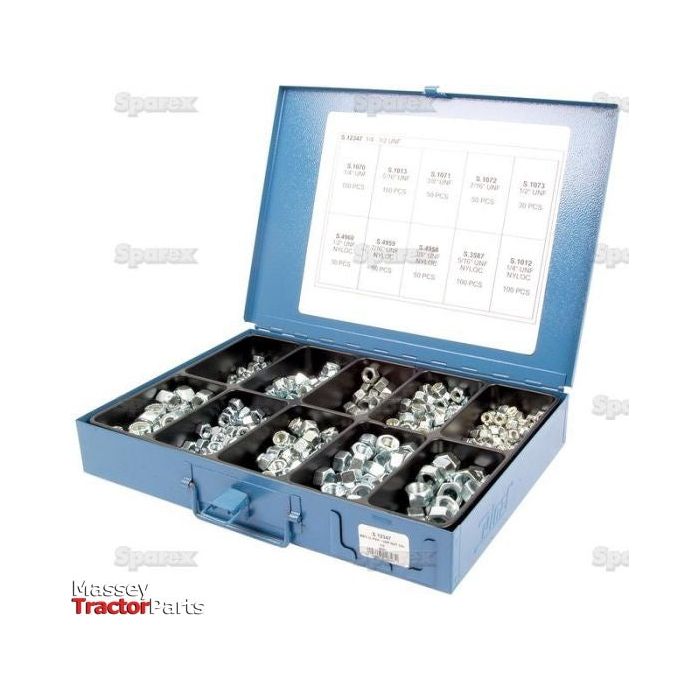 Imperial Hexagon Nut, Size: 1/4 - 1/2'' UNF (Din 934/985) Tensile strength: 8.8 - S.12347 - Farming Parts