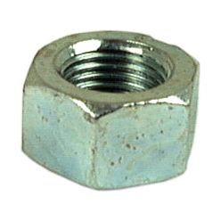 A close-up of a Sparex Imperial Hexagon Nut, 7/8'' UNF (DIN 934), with a threaded interior and zinc plating (Sparex Part No. S.1018).