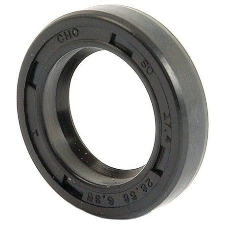 The Imperial Rotary Shaft Seal by Sparex, measuring 11/16'' x 1 1/8'' x 1/4'', is a black rubber component with an inner metal ring designed typically for use in machinery to prevent lubricant leakage, making it ideal for Massey Ferguson equipment and compatible with Sparex parts (Part No. S.41419).