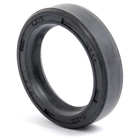 A black rubber oil seal with a circular shape, resembling an Imperial Rotary Shaft Seal from Sparex (Product No. S.40746), is displayed against a white background. The seal features some engraved numbers and letters on its surface, similar to those found on parts for a Massey Ferguson 135 tractor.